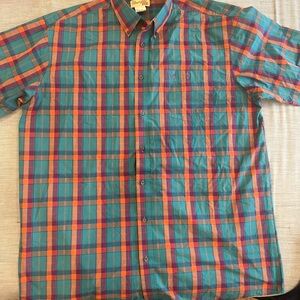 Wrangler 20X Men’s 2XLT Plaid Short Sleeve Button Down Shirt
